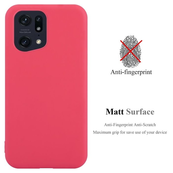 Coque för Oppo FIND X5 PRO Etui i CANDY RÖD Housse Case Cover Skydd Silikon TPU Case Röd