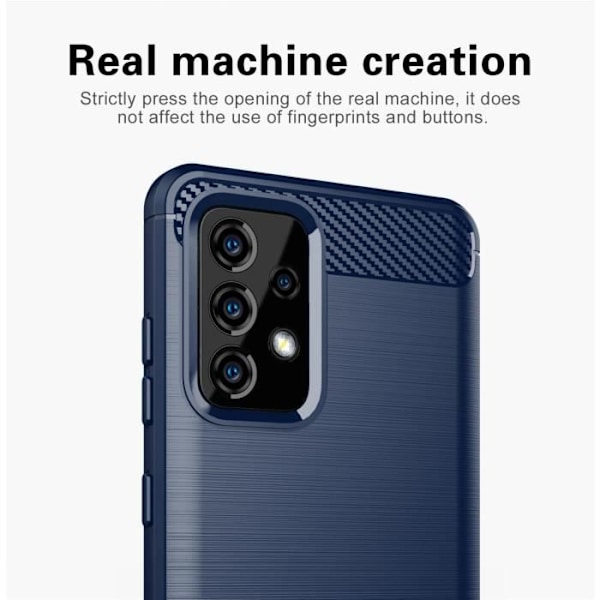 Fodral för Samsung Galaxy A91 / S10 LITE / M80s i BRUSHED BLUE Cadorabo Cover Protection i flexibel TPU silikon kol rostfritt stål