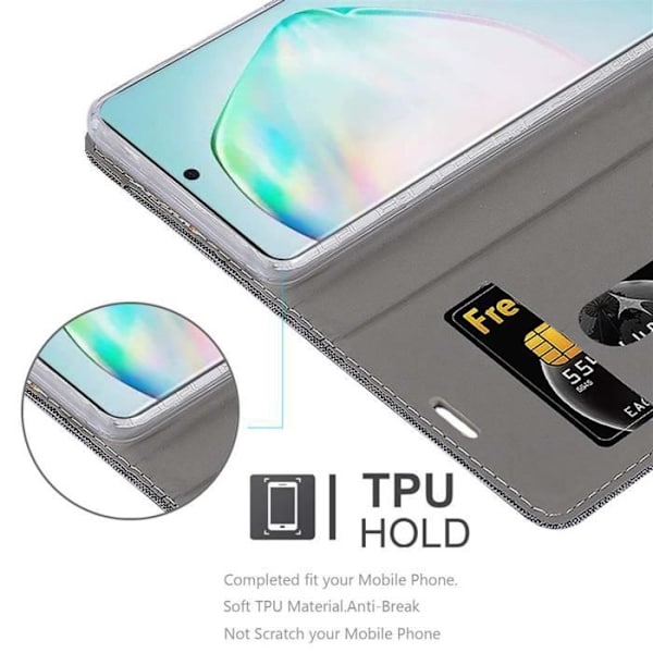 Cadorabo Fodral för Samsung Galaxy A91 / S10 LITE / M80s i GRÅ SVART Skyddsfodral med magnetstängning Mörkgrå