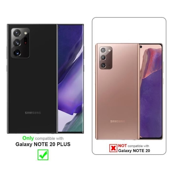 Cadorabo-fodral för Samsung Galaxy NOTE 20 PLUS i BLÅ SVART Magnetisk stängning Skyddsfodral MÖRKBLÅ