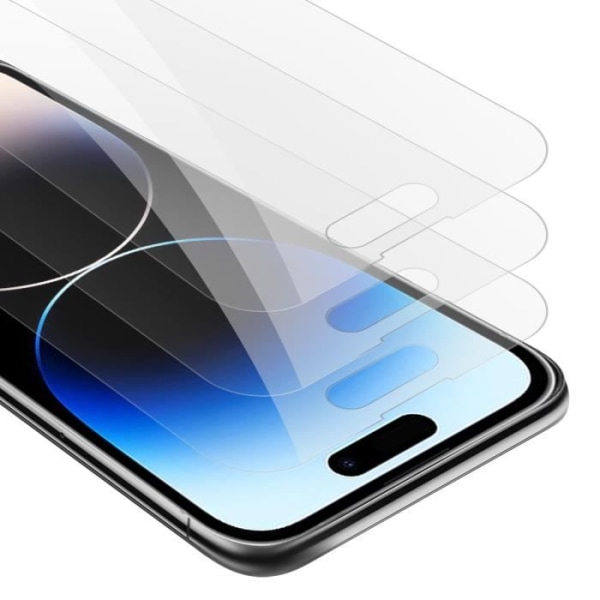 3x skärm i härdat glas för Apple iPhone 14 PRO MAX Skyddsfilm gjord av HÖGT TRANSPARENT härdat härdat glas
