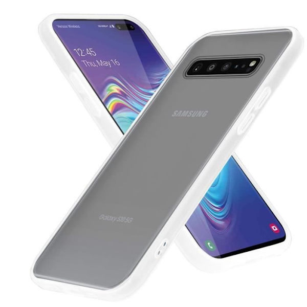 Coque - CADORABO - Samsung Galaxy S10 4G - Transparent Frostad - Stötte skydd - Matt design Transparent Frostad