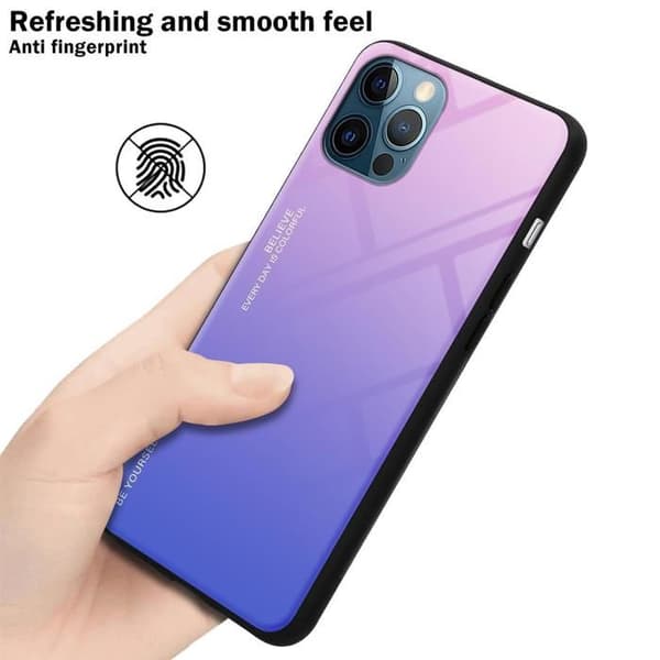 iPhone 13-fodral i ROSA - BLÅ Stötsäker Bicolor design Svart