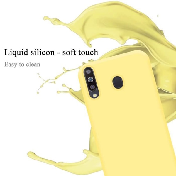 Fodral för Samsung Galaxy M30 / A40s - CADORABO - Housse i TPU-silikon - Gul - Lätt skydd - Tunn design Gul