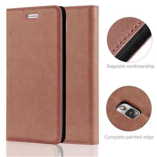 Samsung Galaxy NOTE 3 Fodral i MEDIUM BRUN från Cadorabo (INVISIBLE MAGNETIC CLOSURE Design) Helt skyddsfodral med
