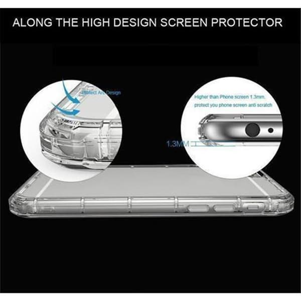 Transparent stötsäker silikonfodral för Samsung Galaxy J3 2016 Vit