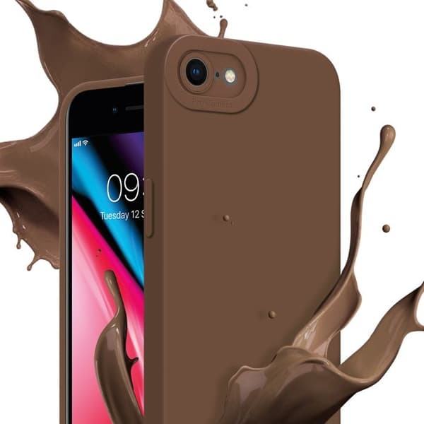 Skyddsfodral för iPhone 7 / 7S / 8 / SE 2020 i FLUID BRUN Stötsäker brun