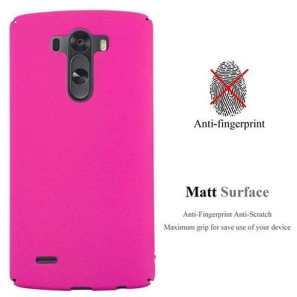 LG G3-fodral i BROSTY PINK FROSTY från Cadorabo (FROSTY Design) Ultratunt hårt plastfodral, styvt hårt fodral med anti-chock och