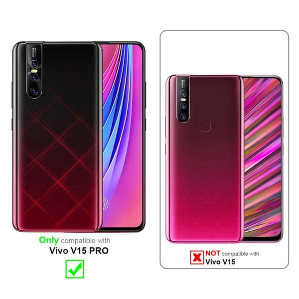 Transparent stötsäker silikonfodral för Vivo V15 PRO Vit