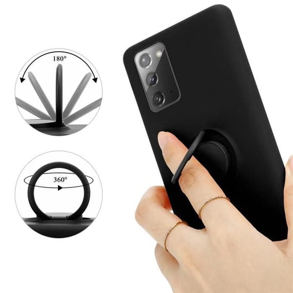 Skyddsfodral för Samsung Galaxy NOTE 20 i LIQUID BLACK Stötskydd Svart