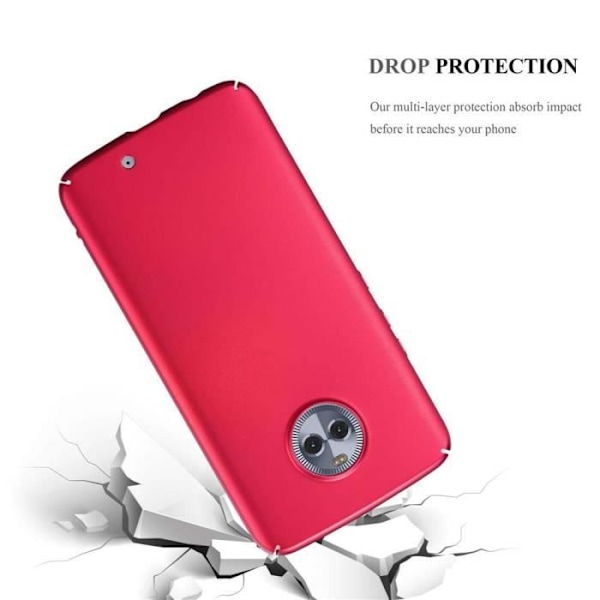 Coque - CADORABO - MOTO X4 - Metallisk Röd - Stötskydd - Elegant Design Röd