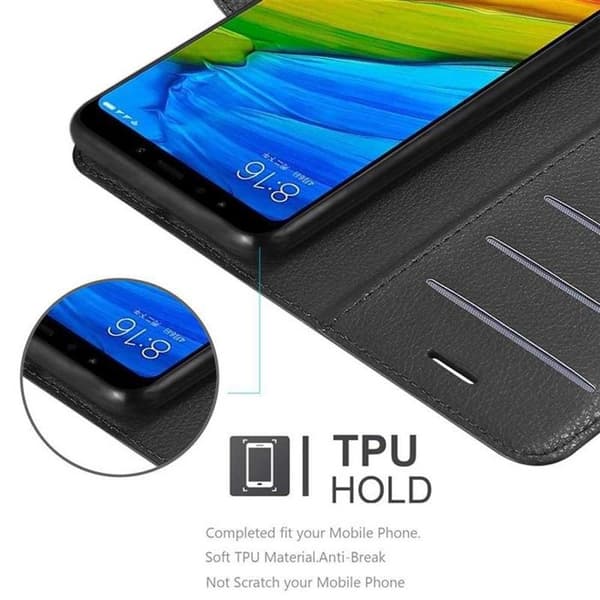 Etui för Xiaomi RedMi NOTE 5 i JETSVART Svart