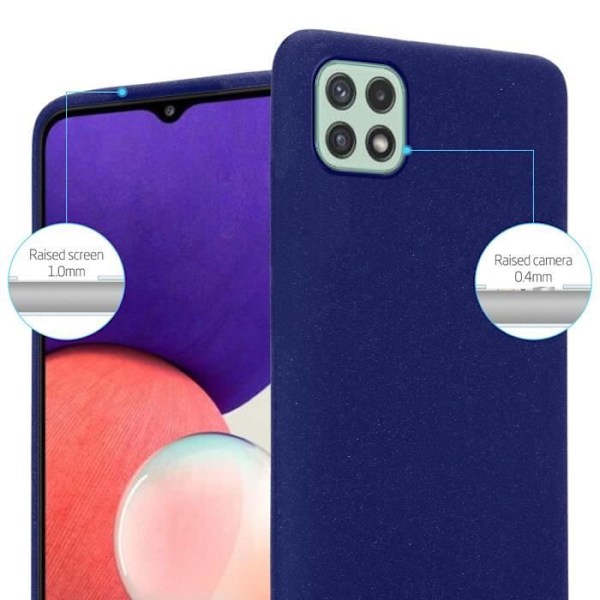 Skyddshölje - CADORABO - Samsung Galaxy A22 5G - Silikon TPU - Mörk Frostblå - Tunn och lätt design Frost Blå Mörk