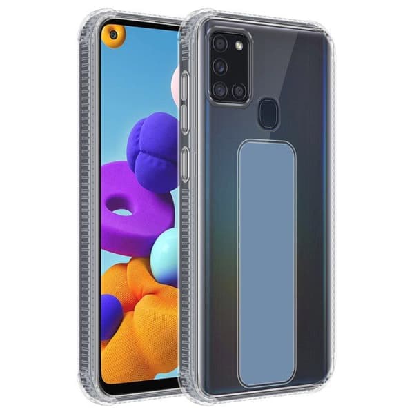 Skydd för Samsung Galaxy A21s LJUST BLÅ med stöd och ställfunktion Blå