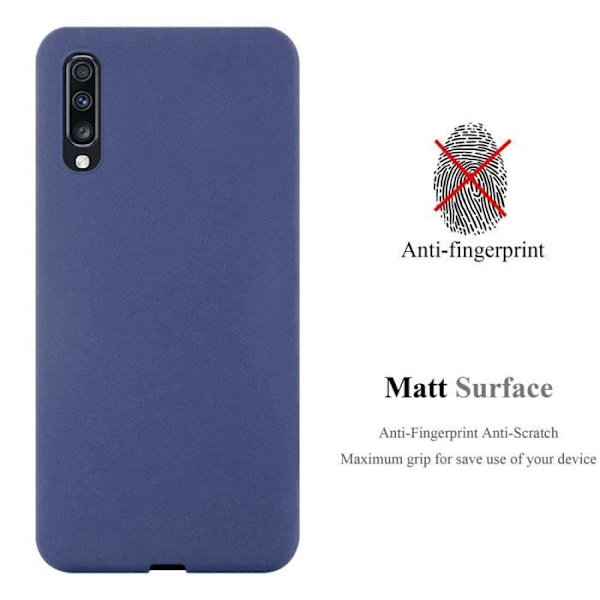 Fodral - CADORABO - Samsung Galaxy A70 / A70s - TPU silikon - Stötskydd - Tunn och lätt design Frost mörkblå