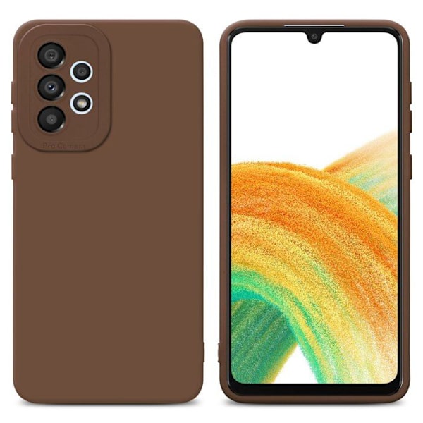 Fodral för Samsung Galaxy A33 5G i FLUID BROWN Fodral i flexibelt TPU silikonskydd kastanj
