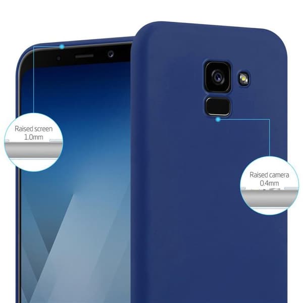 Skyddsfodral för Samsung Galaxy A5 2018 CANDY MÖRKBLOMMA Stötskydd Silikon Blå