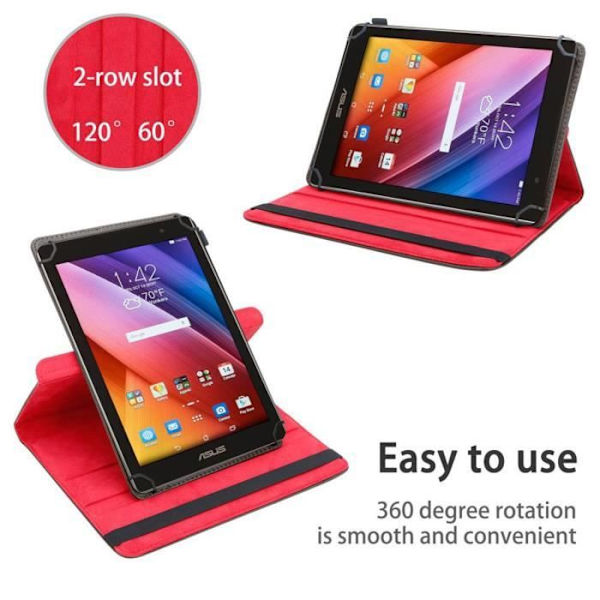 Cadorabo Tablet Case för Asus ZenPad C (7.0 Zoll) i brunt 360 graders skyddsfodral Stativ i konstläder
