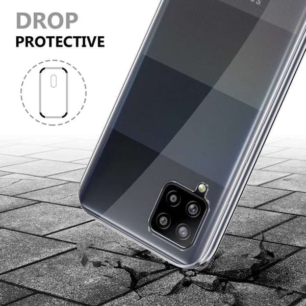 Transparent skydd för Samsung Galaxy A42 4G, helskydd Vit