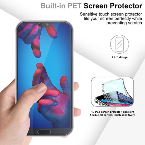 Transparent skal för Huawei P20, helskydd Vit