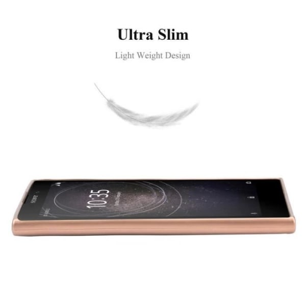 Cadorabo Fodral fungerar med Sony Xperia L2 i METALLIC ROSÉ GOLD - Stötsäker och reptålig TPU silikonhölje - Ultratunt