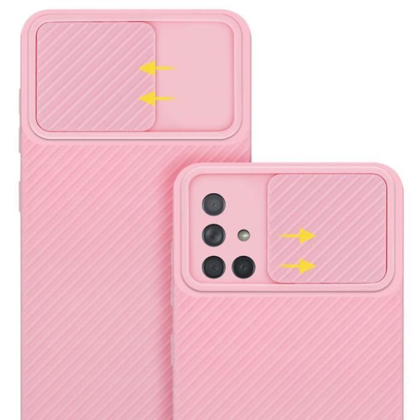 Skal till Samsung Galaxy A71 4G Fodral i Candy Pink Fodral Skal Silikon TPU och kameraskydd Godisrosa