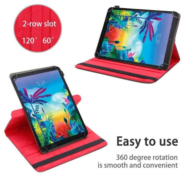 Fodral för LG G Pad 5 (10.1 tum) Etui i BRUNT Skyddsväska Case Cover 360 graders skydd konstläder Plånbok Wallet kastanj