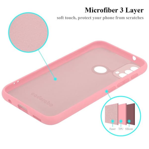 Skyddsskal för Motorola MOTO E20 / E30 / E40 Stötabsorberande i LIQUID PINK Ros