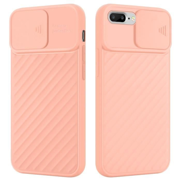 Fodral till Apple iPhone 7 PLUS / 7S PLUS / 8 PLUS Matt Rosa Fodral Silikon TPU och kameraskydd Rosa