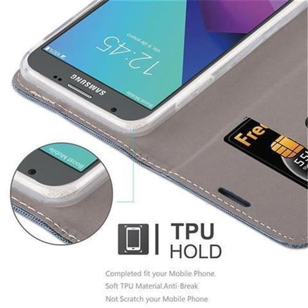 Skyddsfodral för Samsung Galaxy J7 2017 US Version i BLÅ SVART Etui Case Skydd Blå