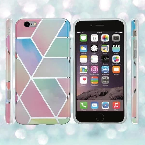 Skyddsfodral för iPhone 6 PLUS / 6S PLUS i Regnbågs-marmor No. 11 Ros