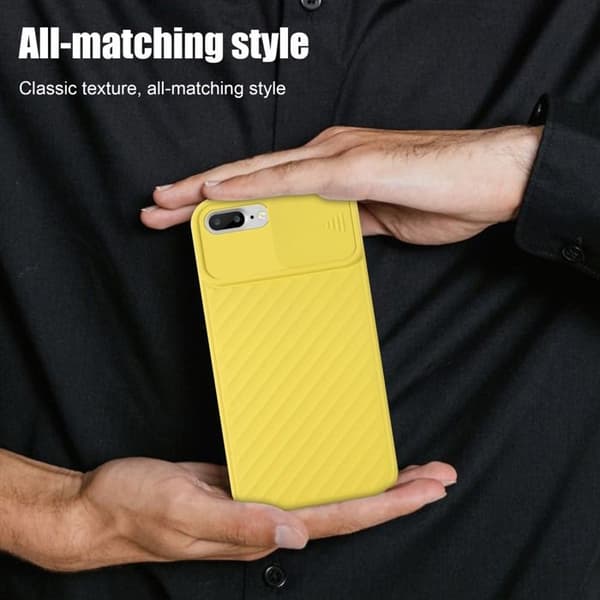 Skal för iPhone 7 PLUS / 7S PLUS / 8 PLUS i Matt Gult med Skydd för Kamera Gul