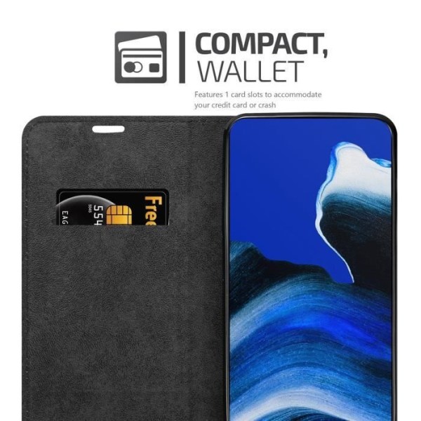 Fodral till Oppo Reno2 Z i NIGHT BLACK Cadorabo Cover Protection magnetisk stängning