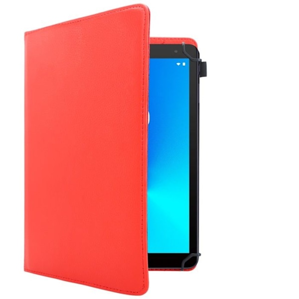 Fodral för Alcatel 1T (7 tum) 2021 Etui i RÖD Hölje Skydd 360 grader konstläder Plånbok Wallet Röd
