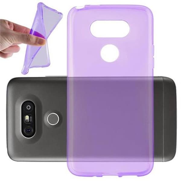 Transparent stötsäker silikonfodral för LG G5 Violett