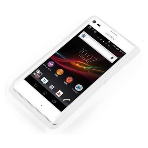 Fodral - CADORABO - Sony Xperia L - TPU silikonskydd - Tunn och lätt design - Magnesiumvit färg MAGNESIUMVITT