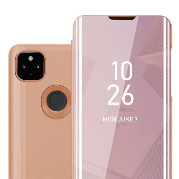Fodral - CADORABO - Google Pixel 4A - Kunzit Rose - Clear View - 360 graders skydd Kunzit Rose