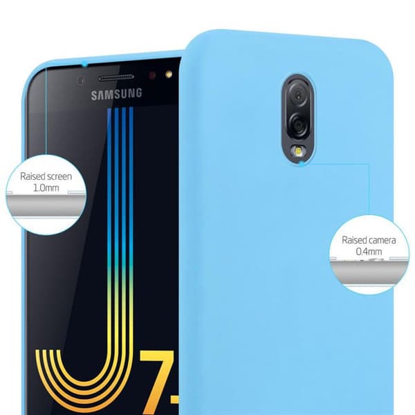 Skyddsfodral för Samsung Galaxy J7 PLUS / C8 CANDY BLÅ Stötabsorberande Silikon Blå