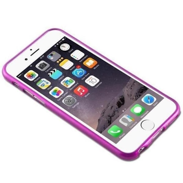 Apple iPhone 6-fodral - iPhone 6S i HOT PINK från Cadorabo (BORSTAD METAL Design) Ultramjukt silikongel TPU-fodral