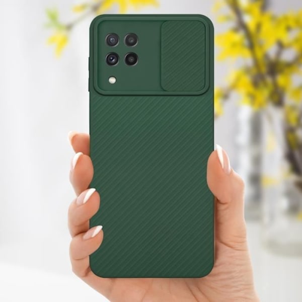 Hus för Samsung Galaxy A22 4G - CADORABO - TPU-silikonfodral - Kameraskydd - Grön - Mjuk Grön