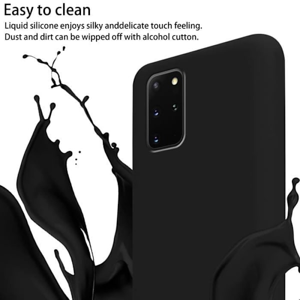 Halsbandsfodral till Samsung Galaxy S20 PLUS Fodral i LIQUID BLACK Fodral Modehalsband Moderiktigt fodral Fodral Silikon Justerbar