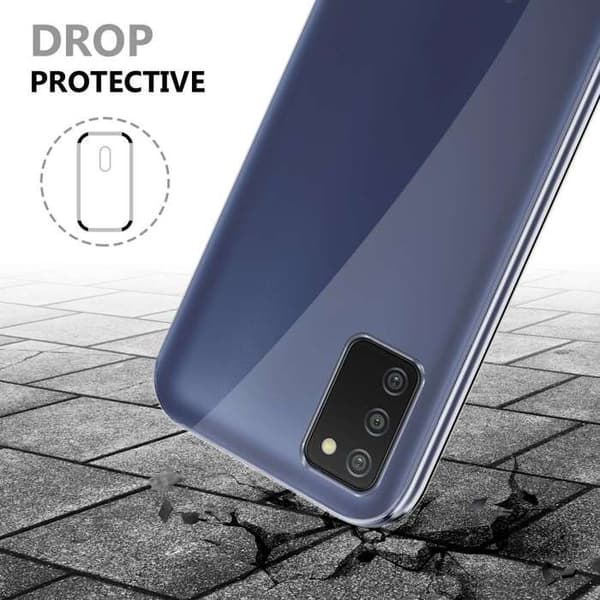 Transparent skydd för Samsung Galaxy A03s Vit