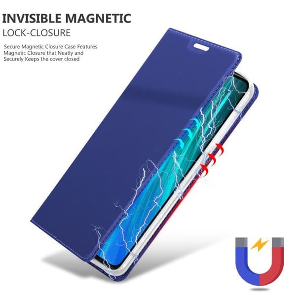 Flip-fodral för Xiaomi RedMi NOTE 8 PRO i MÖRKBLAU Klassisk Plånbok Stötsäker Blå