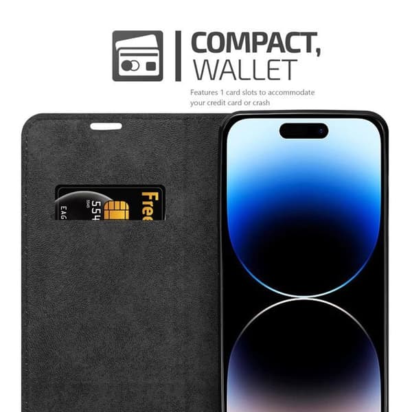 Etui för iPhone 14 PRO Fodral i MÖRKBROWN brun