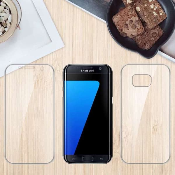 Transparent skydd för Samsung Galaxy S7 EDGE Vit