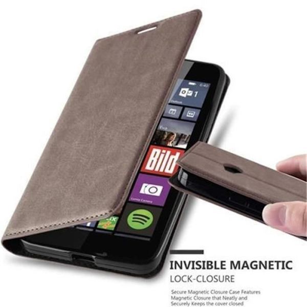 Nokia Lumia 640 Fodral i KAFFEBRUNT från Cadorabo (design med INVISIBLE MAGNETIC CLOSURE) Helt skyddande fodral med flipflik