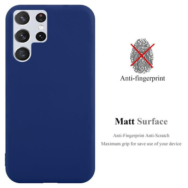 Coque - CADORABO - Samsung Galaxy S22 ULTRA - Silikon TPU - Godis Mörkblå - Stöt skydd Godis mörkblå