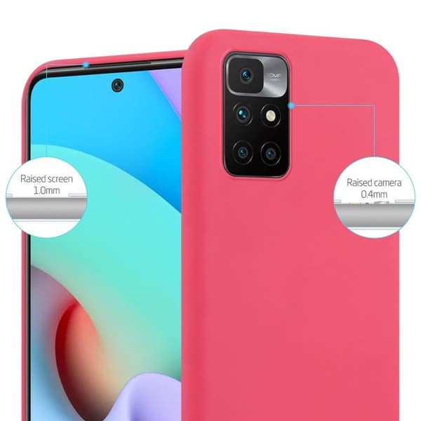 Skyddsskal för Xiaomi RedMi 10 CANDY RÖD Stötsäker Silikon Röd