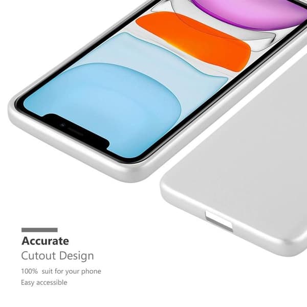 iPhone 11-fodral Skyddsfodral i MATTSILVER Metallic Design Grå