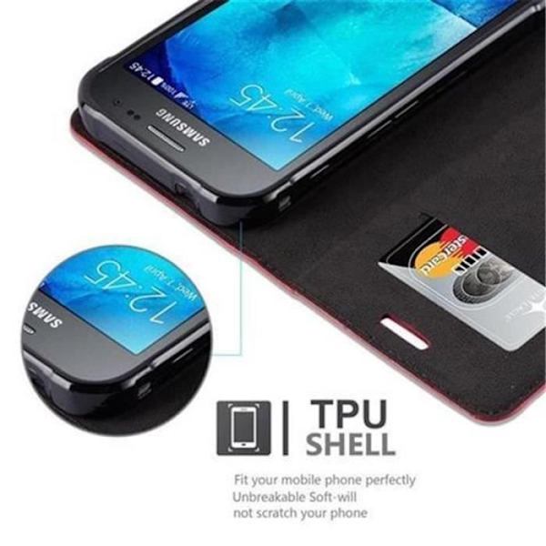 Samsung Galaxy XCover 3-fodral i APPLE RÖD från Cadorabo (INVISIBLE MAGNETIC CLOSURE Design) Fullt skyddsfodral